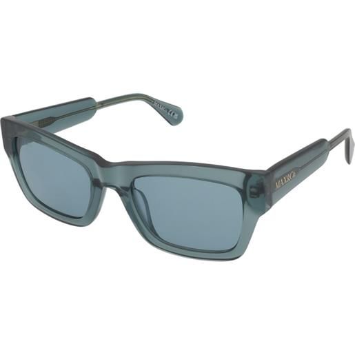 MAX&Co. mo0081 96n | occhiali da sole graduati o non graduati | plastica | rettangolari | verde, trasparente | adrialenti