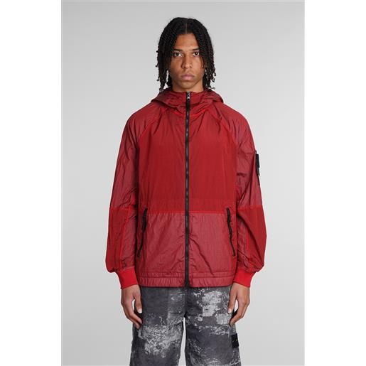 Stone Island giacca casual in poliamide rossa
