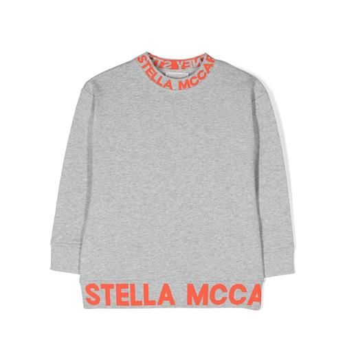 Stella McCartney kids felpa in cotone grigio