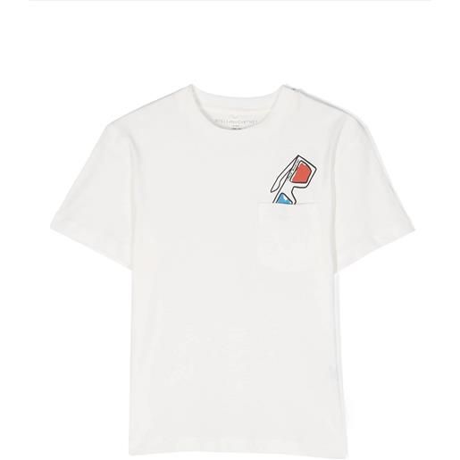 Stella McCartney kids t-shirt in cotone bianco