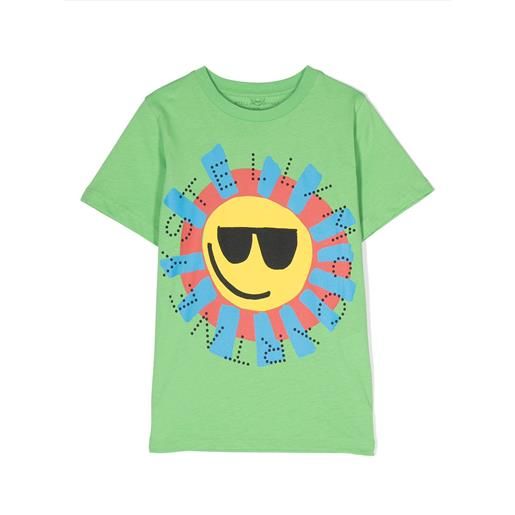 Stella McCartney kids t-shirt in cotone verde