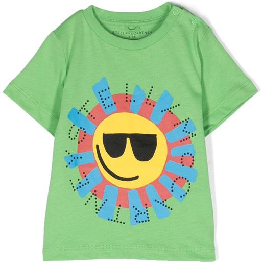 Stella McCartney kids t-shirt in cotone verde
