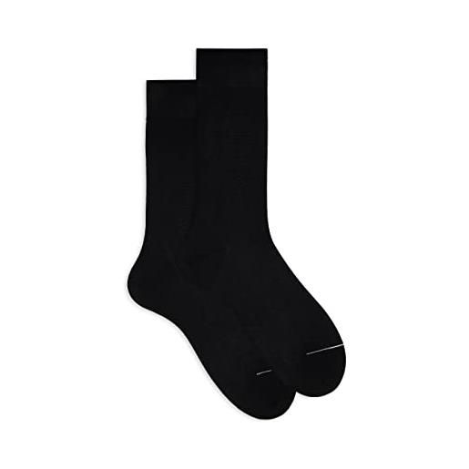 Gallo calze corte uomo cotone nero tinta unita