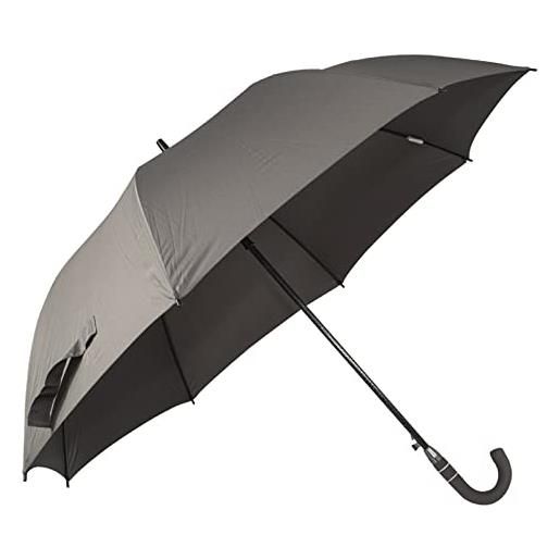 VIRSUS 1 ombrello maxi da pioggia 6107 di colore grigio grande con apertura automatica da uomo e donna - antivento con manico spugna ergonomico