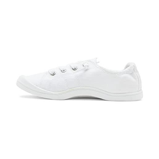 Roxy bayshore-sneaker da infilare, scarpe da ginnastica donna, lega bianca, 40 eu
