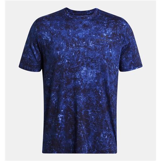 UNDER ARMOUR t-shirt under armour t-shirt rush energy print blu