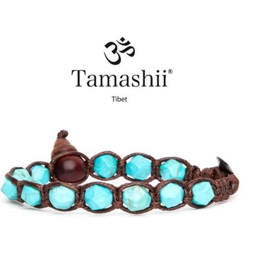 TAMASHII bracciale diamond cut turchese uomo-donna TAMASHII