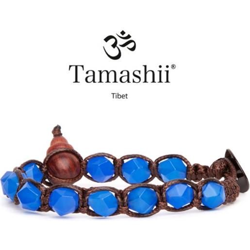 TAMASHII bracciale diamond cut agata blu uomo-donna TAMASHII