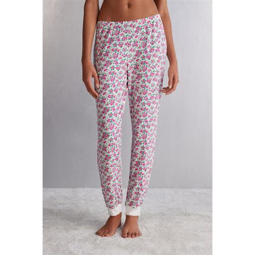 Intimissimi pantalone lungo con polsino in modal life is a flower floreale