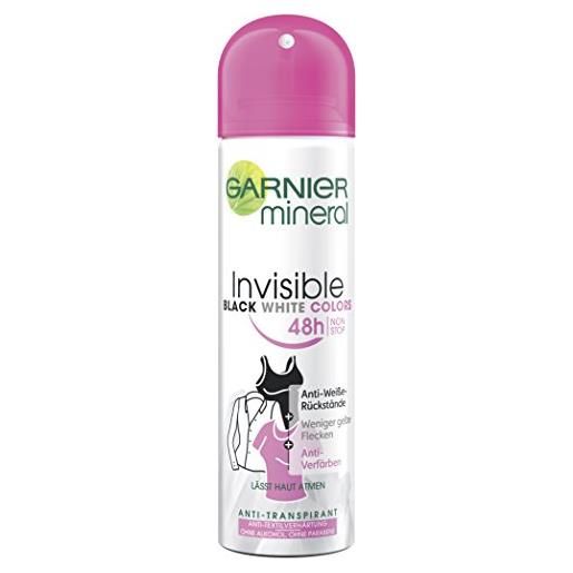 Garnier mineral invisible black, white & colors deo spray, 6er pack (6 x 150 ml)