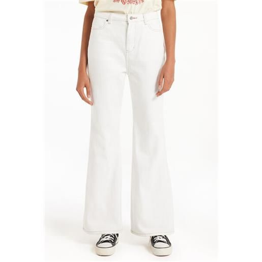 Tezenis jeans lunghi flare patch stella donna bianco