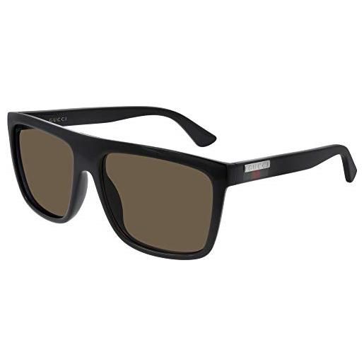 Gucci occhiali da sole gg0748s black/brown 59/17/145 uomo