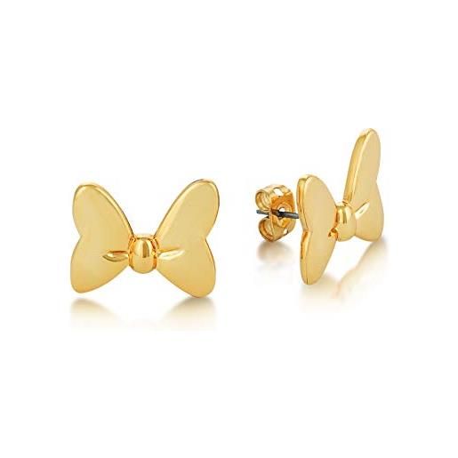 Disney couture kingdom minnie mouse placcato oro orecchini a farfalla regalo gioielli ragazza donna