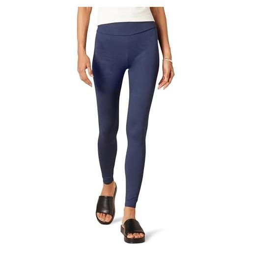 Amazon Essentials leggings in tessuto ponte (disponibili in taglie forti) donna, blu marino, xl plus