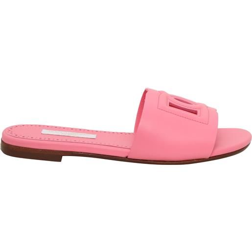 Dolce & Gabbana Junior slippers in vitello d&g rosa