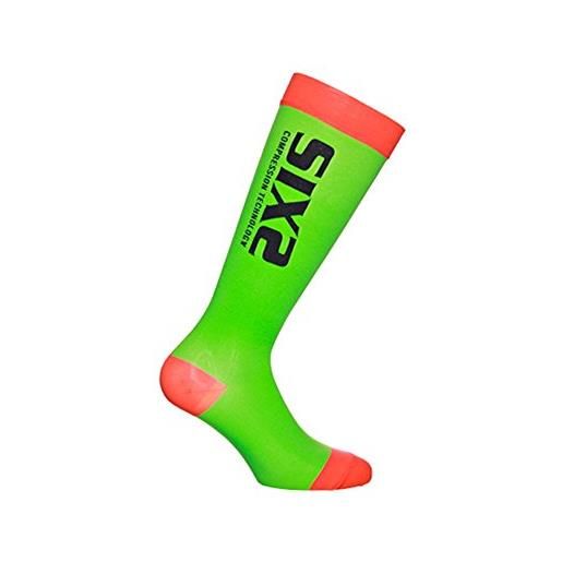 SIXS six2 green/red-m, calza recovery m unisex adulto, m