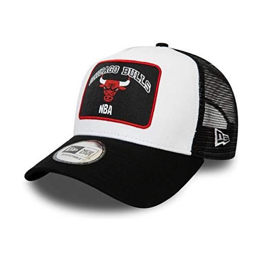 New Era chicago bulls frame adjustable trucker cap graphic patch white/black - one-size