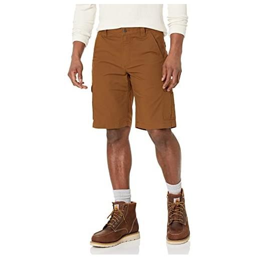 Carhartt rugged flex relaxed fit ripstop cargo work short pantaloncini utili da lavoro, brown, 40w uomo