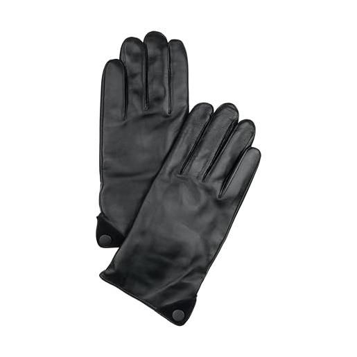 PITAS guanti in pelle da uomo | guanti invernali neri touchscreen da uomo | guanti da outdoor, nero, m