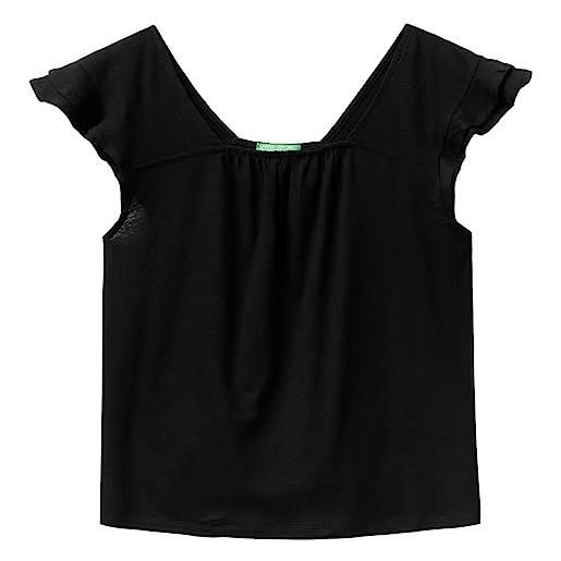 United Colors of Benetton t-shirt 33cmd1043, nero 100, m donna