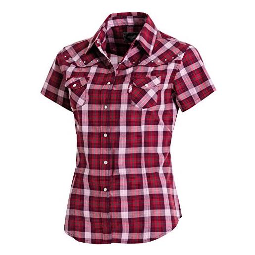 Westernwear-Shop stars & stripes doreen edition - camicia western da donna, a maniche corte, stile western, colore: rosso, xl