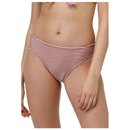 Lovable slip midi refined jaquard bikini, righe rosse, l donna