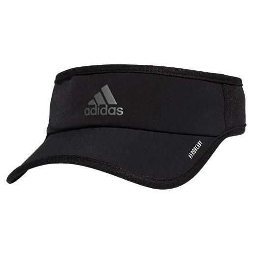 adidas women's superlite performance visor, black/silver reflective, one size