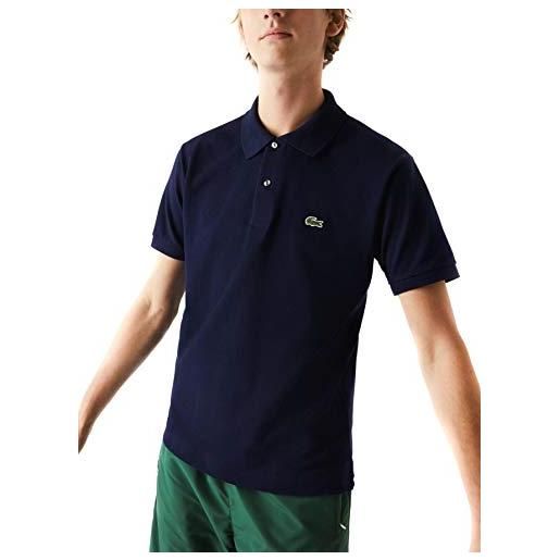 Lacoste l1212, t-shirt polo uomo, blu (marineblau 2), large