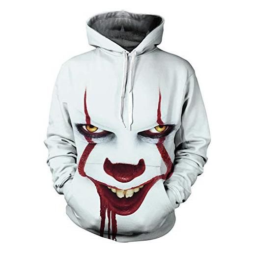 CAOHD horror movie it capitolo 2 3d stampato felpa uomo casual divertente maglione it clown stampato bambino felpa