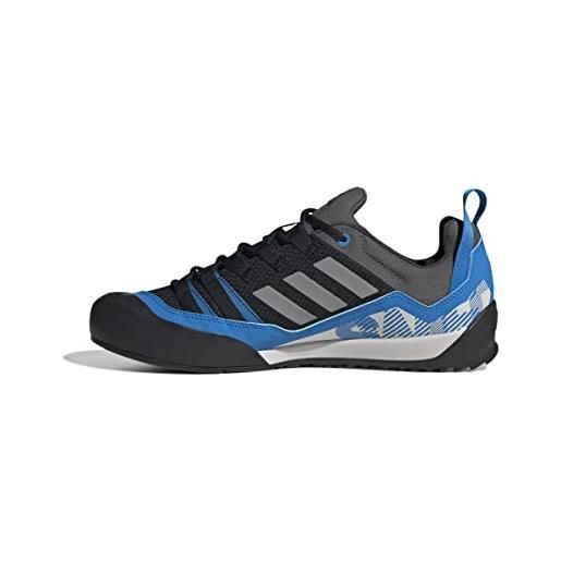 Adidas terrex swift solo 2, sneaker unisex-adulto, core black/grey three/blue rush, 37 1/3 eu