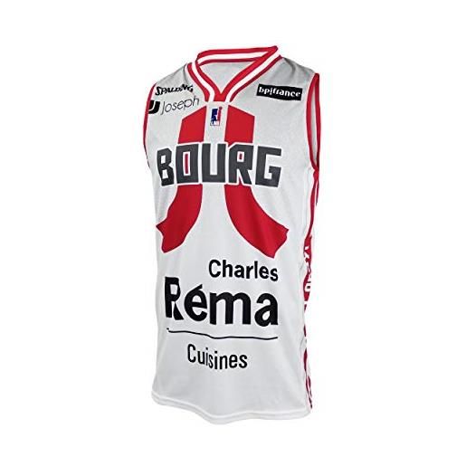 JL Bourg - maglia ufficiale da basket 2019-2020, da bambino, bambini, maillot_dom_bourg, bianco, fr: xs (taille fabricant: 14 ans)