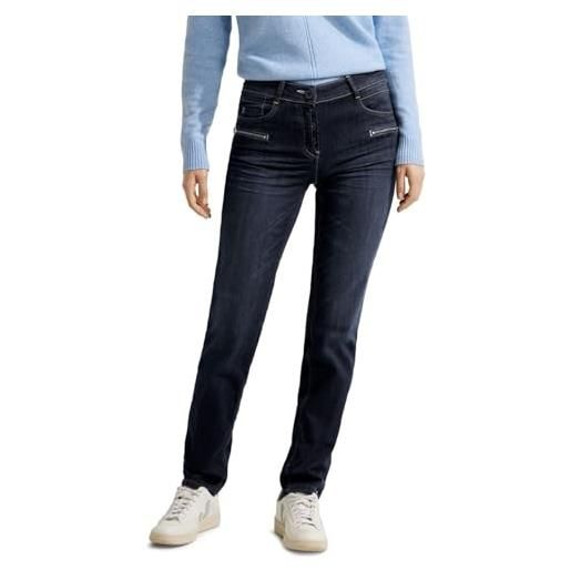 Cecil b377102 jeans affusolati, blu scuro, 30w x 30l donna