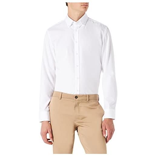 Seidensticker Seidensticker herren business hemd shaped fit - bügelfreies camicia formale uomo, bianco (white 01), 37