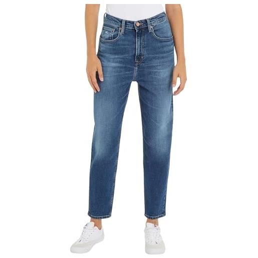 Tommy Jeans mom jean uh tpr bh5152 dw0dw18318 pantaloni di jeans, denim (denim medium), 26w / 30l donna