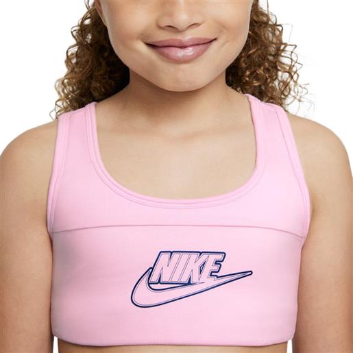 Nike reggiseno per ragazze Nike dri-fit swoosh bra futura g - pink foam/blue void