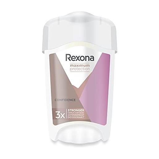 Rexona maximum protection - deodorante per crema anti-traspirazione, con protezione per 48 ore per una freschezza di lunga durata, 45 ml, 1 pezzo