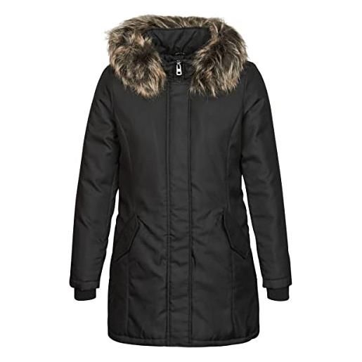 Only onlkaty parka coat cc otw, nero (black black), 42 (taglia produttore: small) donna