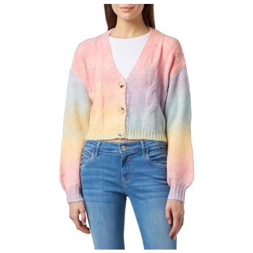 LIBBI maglione cardigan, arcobaleno multicolore, xs/s donna