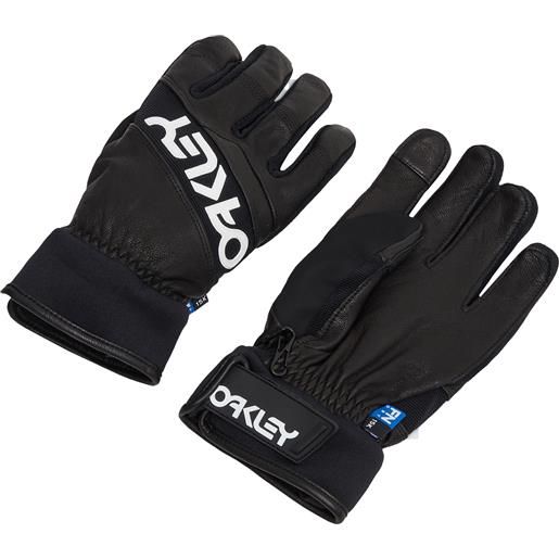 Oakley - guanti da sci in pelle - factory winter glove 2 blackout per uomo in pelle - taglia s - nero