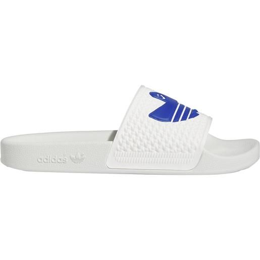 Adidas Original - sandali - shmoofoil slide core white royal blue per uomo - taglia 7 uk, 8 uk, 9 uk, 10 uk, 11 uk - bianco