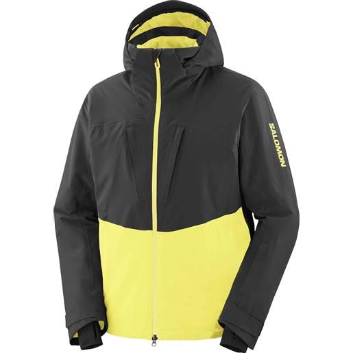 Salomon - giacca tecnica in prima. Loft® - highland jacket m deep black/charlock per uomo in pelle - taglia s, m, l, xl - giallo