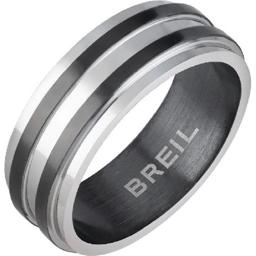 Breil anello joint silver black misura 21 Breil uomo