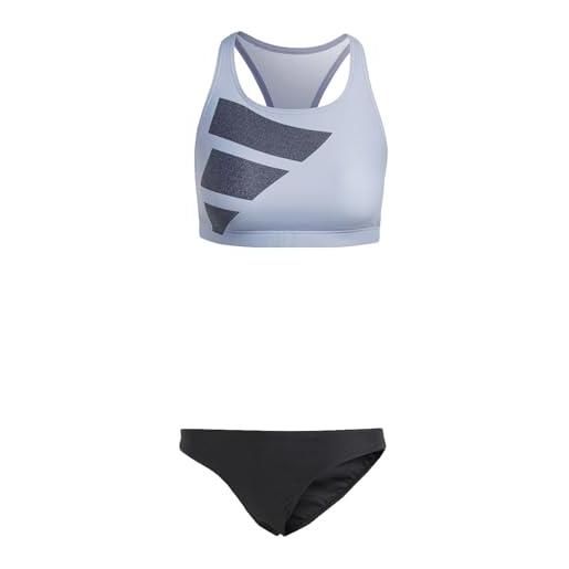 Adidas big bars bikini, costume da nuoto donna, silver violet/black, 36