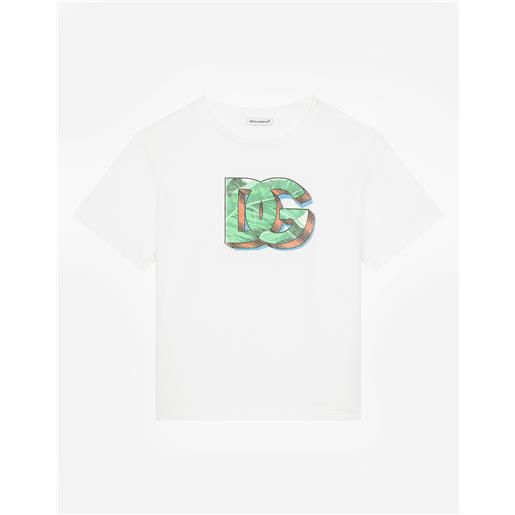 Dolce & Gabbana t-shirt in jersey con stampa logo dg