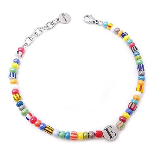 ALMENDRA bracciale da uomo personalizzato con incisione braccialetto colorato moda regolabile perline piccole palline personalizzabile regalo nome inciso scritta ragazzo