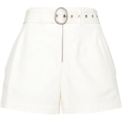 Jil Sander shorts denim con cintura - bianco