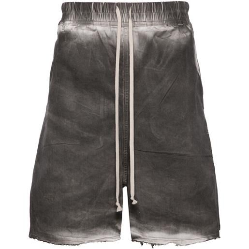 Rick Owens shorts con effetto schiarito long boxers - grigio