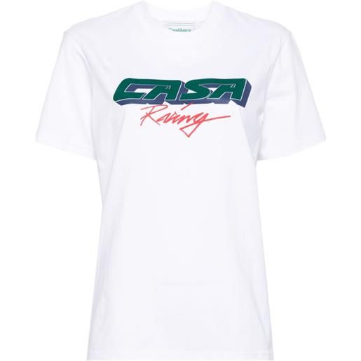 Casablanca t-shirt racing screen - bianco