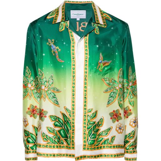 Casablanca camicia joyaux d'afrique - verde