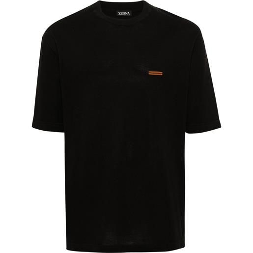 Zegna t-shirt girocollo - nero